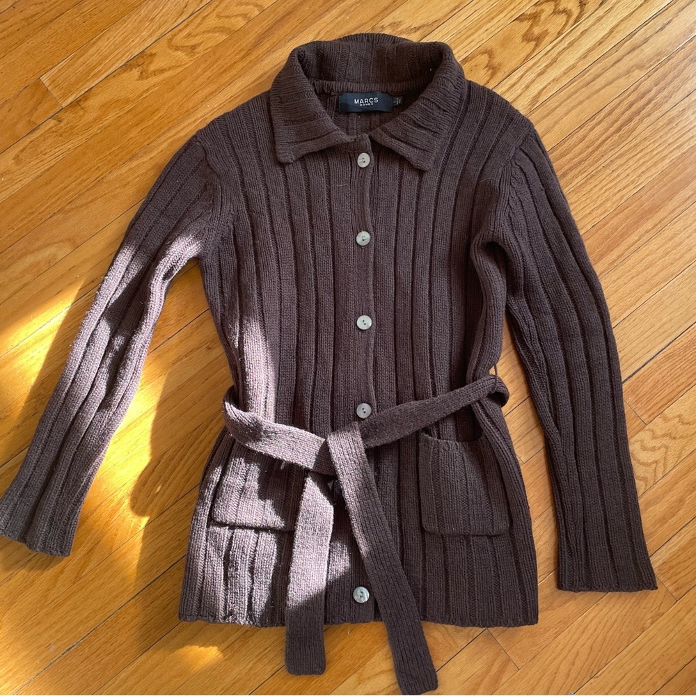 Marcs chocolate brown wool cardigan